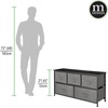 image:imagemDesign 2165 High Steel FrameWood Top Storage Dresser Furniture Unit with 5 Removable Fabric Drawers  Wide Bureau Organizer for Bedroom Living Room Closet  Lido Collection Charcoal Gray