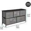 image:imagemDesign 2165 High Steel FrameWood Top Storage Dresser Furniture Unit with 5 Removable Fabric Drawers  Wide Bureau Organizer for Bedroom Living Room Closet  Lido Collection Charcoal Gray