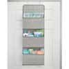 image:imagemDesign A58 Soft Fabric Over The Door Hanging Storage Organizer with 3 Large Pockets for ChildKids Room or NurseryHooks Included Textured Print 2 PackGray