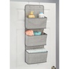 image:imagemDesign A58 Soft Fabric Over The Door Hanging Storage Organizer with 3 Large Pockets for ChildKids Room or NurseryHooks Included Textured Print 2 PackGray