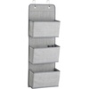 image:imagemDesign A58 Soft Fabric Over The Door Hanging Storage Organizer with 3 Large Pockets for ChildKids Room or NurseryHooks Included Textured Print 2 PackGray