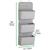 image:imagemDesign A58 Soft Fabric Over The Door Hanging Storage Organizer with 3 Large Pockets for ChildKids Room or NurseryHooks Included Textured Print 2 PackGray