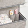image:imagemDesign A58 Soft Fabric Over The Door Hanging Storage Organizer with 3 Large Pockets for ChildKids Room or NurseryHooks Included Textured Print 2 PackGray
