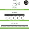 image:imagemDesign Adjustable Metal Steel Wall Mounted Storage Rack 20 Hook 64 Long Black