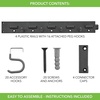 image:imagemDesign Adjustable Metal Steel Wall Mounted Storage Rack 20 Hook 64 Long Black