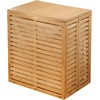 image:imagemDesign Bamboo Wood Foldable Laundry Basket Storage Organizer wRemovable Fabric Liner Lid Collapsible Laundry Hamper for Laundry Room Bathroom Bedroom Holds Clothes  Echo Collection  Natural