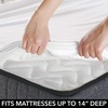 image:imagemDesign Cal King Size Superfine Brushed Microfiber 4Piece Sheet Set  Extra Soft Bed Sheets and Pillowcases  Easy Fit Deep Pockets  Wrinkle Resistant Comfortable amp Breathable  Optic White