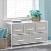 image:imagemDesign Chest of Drawers  Wide Set of Drawers with Wooden Top Shelf  Clothing Storage Tower for Socks Underwear Accessories  Light GreyWhiteLight GrayWhite