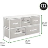 image:imagemDesign Chest of Drawers  Wide Set of Drawers with Wooden Top Shelf  Clothing Storage Tower for Socks Underwear Accessories  Light GreyWhiteLight GrayWhite
