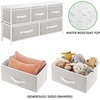 image:imagemDesign Chest of Drawers  Wide Set of Drawers with Wooden Top Shelf  Clothing Storage Tower for Socks Underwear Accessories  Light GreyWhiteLight GrayWhite