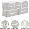 image:imagemDesign Chest of Drawers  Wide Set of Drawers with Wooden Top Shelf  Clothing Storage Tower for Socks Underwear Accessories  Light GreyWhiteLight GrayWhite