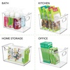 image:imagemDesign Deep Plastic Storage Organizer Bin Craft Room Organization for Classroom Studio Shelves and Closet  Storage for Sewing Art Supplies Yarn and Tools  Ligne Collection  8 Pack  Clear