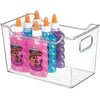 image:imagemDesign Deep Plastic Storage Organizer Bin Craft Room Organization for Classroom Studio Shelves and Closet  Storage for Sewing Art Supplies Yarn and Tools  Ligne Collection  8 Pack  Clear
