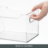 image:imagemDesign Deep Plastic Storage Organizer Bin Craft Room Organization for Classroom Studio Shelves and Closet  Storage for Sewing Art Supplies Yarn and Tools  Ligne Collection  4 Pack  Clear