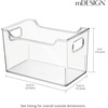 image:imagemDesign Deep Plastic Storage Organizer Bin Craft Room Organization for Classroom Studio Shelves and Closet  Storage for Sewing Art Supplies Yarn and Tools  Ligne Collection  4 Pack  Clear