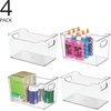image:imagemDesign Deep Plastic Storage Organizer Bin Craft Room Organization for Classroom Studio Shelves and Closet  Storage for Sewing Art Supplies Yarn and Tools  Ligne Collection  4 Pack  Clear