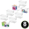 image:imagemDesign Deep Plastic Storage Organizer Bin Craft Room Organization for Classroom Studio Shelves and Closet  Storage for Sewing Art Supplies Yarn and Tools  Ligne Collection  8 Pack  Clear