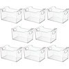 image:imagemDesign Deep Plastic Storage Organizer Bin Craft Room Organization for Classroom Studio Shelves and Closet  Storage for Sewing Art Supplies Yarn and Tools  Ligne Collection  8 Pack  Clear