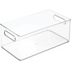 image:imagemDesign Deep Plastic Storage Organizer Container Bin Game and Comic Organization for Cabinet Cupboard Playroom Shelves or Closet  Holds Video Games Tablets DVDs Ligne Collection Clear