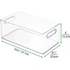 image:imagemDesign Deep Plastic Storage Organizer Container Bin Game and Comic Organization for Cabinet Cupboard Playroom Shelves or Closet  Holds Video Games Tablets DVDs Ligne Collection Clear