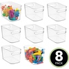 image:imagemDesign Deep Plastic Toy Bin with Handles  Storage Organizer for Kid Nursery Playroom Classroom  Hold Books Action Figures Blocks Crayons Dolls  10 Long Aura Collection 8 Pack Clear