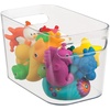 image:imagemDesign Deep Plastic Toy Bin with Handles  Storage Organizer for Kid Nursery Playroom Classroom  Hold Books Action Figures Blocks Crayons Dolls  10 Long Aura Collection 8 Pack Clear