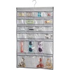 image:imagemDesign Fabric Baby Nursery Closet Organizer for Hats Bows Shoes Socks  Hanging 48 Pockets Gray