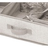 image:imagemDesign Fabric Under The Bed Shoe Storage Organizer Containers Bins for Mens Womens Kids Sneakers Flats Sandals Shoes  12 Compartments  Textured Print  LinenTan