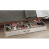 image:imagemDesign Fabric Under The Bed Shoe Storage Organizer Containers Bins for Mens Womens Kids Sneakers Flats Sandals Shoes  12 Compartments  Textured Print  LinenTan
