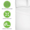 image:imagemDesign Full Size Superfine Brushed Microfiber Sheet Set  4 Pieces  Extra Soft Bed Sheets and Pillowcases  Easy Fit Deep Pockets  Wrinkle Resistant Comfortable amp Breathable  Optic White