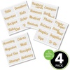 image:imagemDesign Home Organization Labels  Preprinted Label Stickers for Office Storage and Cleaning  Household Organizing for Jars Canisters Containers Bins and Boxes  32 Count  ClearMetallic Gold