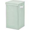 image:imagemDesign Large Upright Laundry Hamper Basket with Hinge Lid and Attached Handles  Foldable for Compact Storage in Bedroom Bathroom Laundry Room Apartment Dorm  Jane Collection  Mint GreenWhite