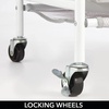 image:imagemDesign Laundry Cart and Rail  Portable Triple Laundry Hamper for Dirty Clothes Clean Clothes Ironing  Garment Rail for Hanging Clothes  GreyWhite