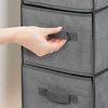 image:imagemDesign Long Soft Fabric Over Closet Rod Hanging Storage Organizer with 3 Shelves and 3 Drawers for Clothes Leggings Lingerie T Shirts  Textured Print  Charcoal GrayCharcoal Gray