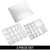 image:imagemDesign Makeup Organiser  Practical Cosmetics Storage Box with 2 Drawers and Shelf Space for Nail Polish Lip Stick Jewellery and More  Ideal Plastic Drawer Storage  TransparentClearClear