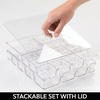 image:imagemDesign Makeup Organiser  Practical Cosmetics Storage Box with 2 Drawers and Shelf Space for Nail Polish Lip Stick Jewellery and More  Ideal Plastic Drawer Storage  TransparentClearClear