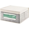 image:imagemDesign Medium Fabric Stackable Closet Storage Organizer Box with Front WindowLid for Bedroom Office Mudroom Organization Hold Clothes Blankets Linens Lido Collection 6 Pack BlackCream