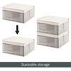 image:imagemDesign Medium Fabric Stackable Closet Storage Organizer Box with Front WindowLid for Bedroom Office Mudroom Organization Hold Clothes Blankets Linens Lido Collection 6 Pack BlackCream