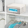 image:imagemDesign Medium Fabric Stackable Closet Storage Organizer Box with Front WindowLid for Bedroom Office Mudroom Organization Hold Clothes Blankets Linens Lido Collection 6 Pack BlackCream