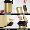 image:imagemDesign Metal 13 Gallon5 Liter Round Step Trash Wastebasket Garbage Container Bin with Lid for Bathroom Powder Room Bedroom Kitchen Craft Room Office  Removable Liner Bucket  Soft BrassSoft Brass