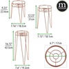 image:imagemDesign Metal IndoorOutdoor Plant Stands  Modern Plant Stand with Hairpin Legs for Flowers Plants Greenery Succulents Vases Pots Containers Concerto Collection Set of 3 Rose Gold