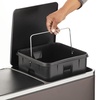 image:imagemDesign Metal Steel 16 Gallon60Liter Large Dual Compartment Step Trash Can Double Bin Trash CanRecycler Combo for Kitchen Holds Garbage Recycling Features Two Removable Liner Buckets  BronzeBronze