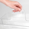 image:imagemDesign Nursery Plastic Storage Caddy Divided Bin  Utility Tote with Handle Holds Bottles Spoons Bibs Pacifiers Diapers Wipes Baby Lotion  2 Sections BPA Free Medium  Clear
