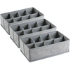 image:imagemDesign Nursery Storage Box  Set of 38 Pocket Fabric Storage Box  Ideal Baby Organiser and Wardrobe Storage for Nappies and More  Grey