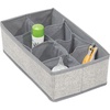image:imagemDesign Nursery Storage Box  Set of 38 Pocket Fabric Storage Box  Ideal Baby Organiser and Wardrobe Storage for Nappies and More  Grey