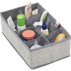 image:imagemDesign Nursery Storage Box  Set of 38 Pocket Fabric Storage Box  Ideal Baby Organiser and Wardrobe Storage for Nappies and More  Grey
