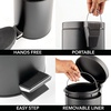 image:imagemDesign Pedal Bin  Metal Waste Bin with Pedal Lid and Plastic Bucket Insert  for Bathroom Kitchen and Office  3 Litre Household Rubbish Bin with Ergonomic Design  BlackBlack