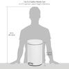 image:imagemDesign Pedal Bin  Metal Waste Bin with Pedal Lid and Plastic Bucket Insert  for Bathroom Kitchen and Office  3 Litre Household Rubbish Bin with Ergonomic Design  BlackWhite