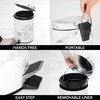 image:imagemDesign Pedal Bin  Metal Waste Bin with Pedal Lid and Plastic Bucket Insert  for Bathroom Kitchen and Office  3 Litre Household Rubbish Bin with Ergonomic Design  BlackWhite Marble