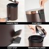 image:imagemDesign Pedal Bin  Metal Waste Bin with Pedal Lid and Plastic Bucket Insert  for Bathroom Kitchen and Office  3 Litre Household Rubbish Bin with Ergonomic Design  BlackBronzeRose Gold